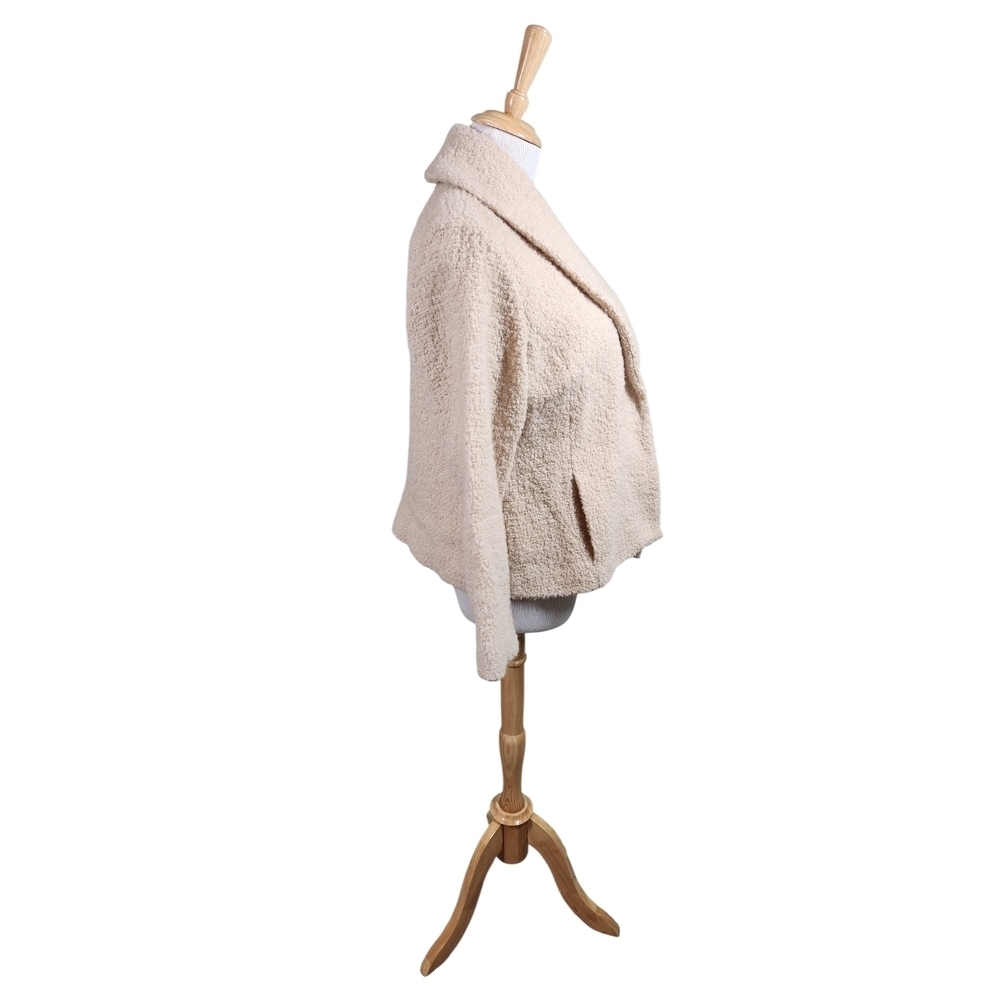 Eileen Fisher Wool Blend Textured Cream Blazer Size PL - Picture 4 of 8